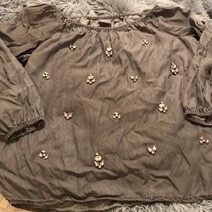 Beautiful sparkly grey bling top